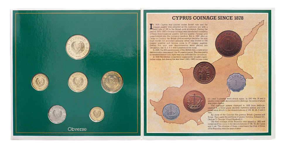 Cyprus coin set 1983_brochure_obverse
