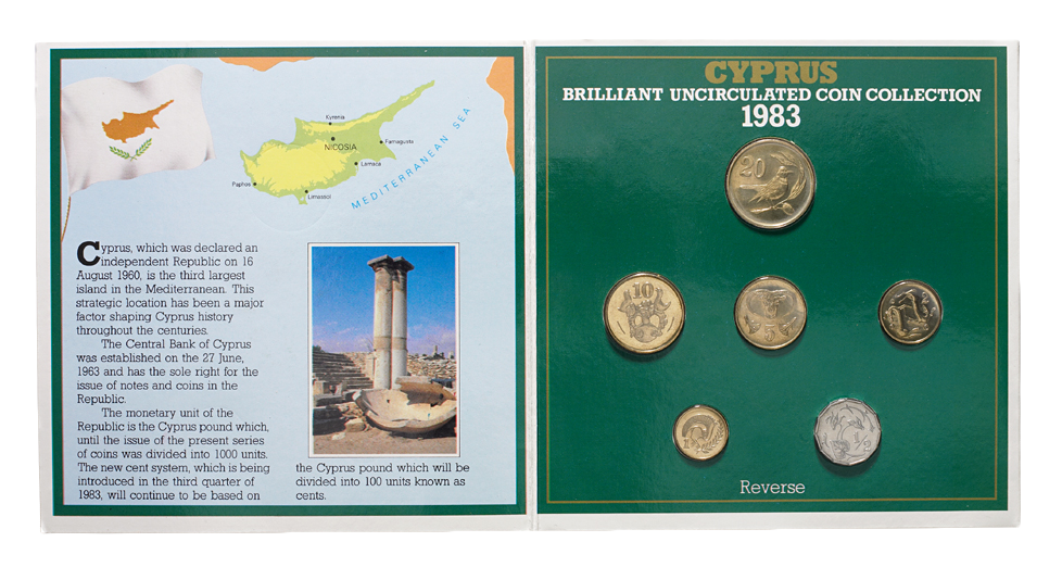 Cyprus coin set 1983_brochure_reverse