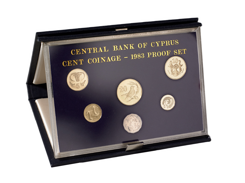 Cyprus coin set 1983_case