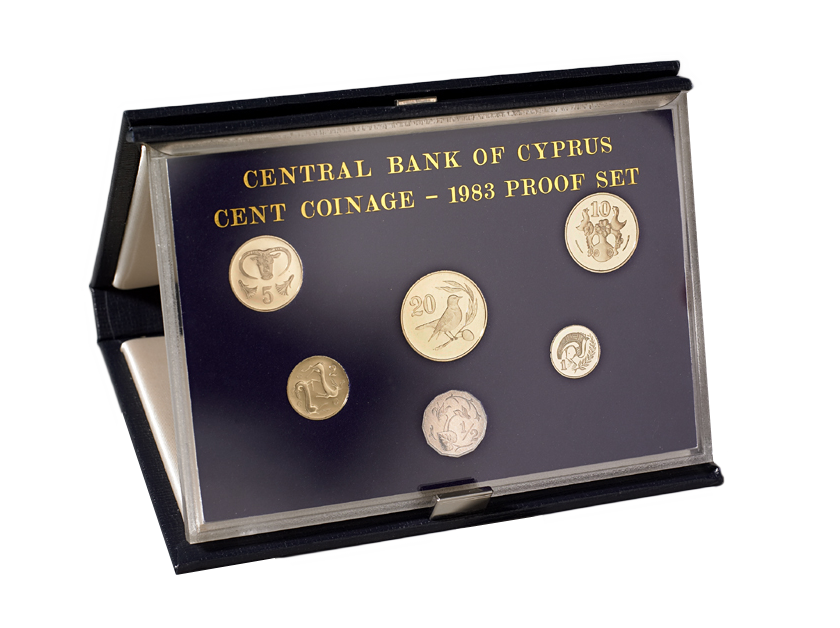 Cyprus coin set 1983_case