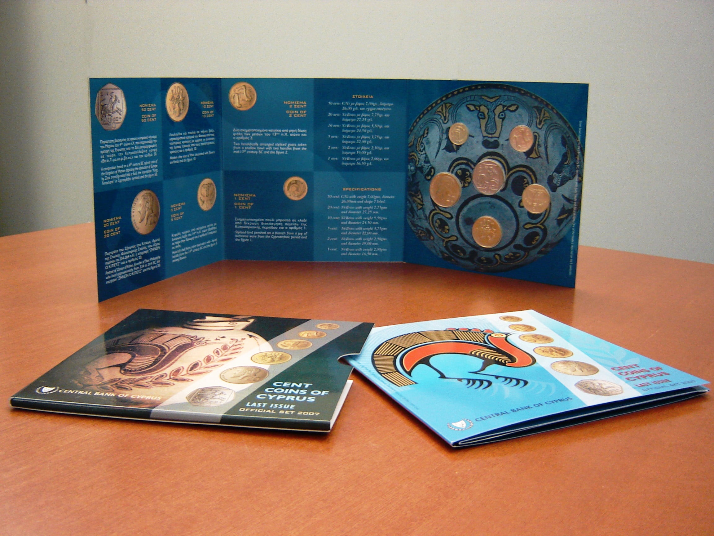 Cyprus pound coin set 2008